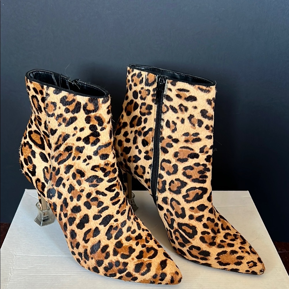 Leopard Print Ankle Boots
